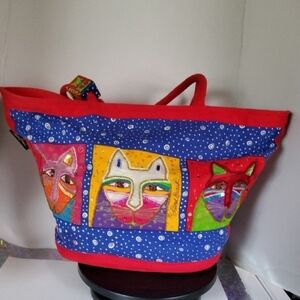 Rare Vintage Laurel Burch Large Sun N Sand Tote